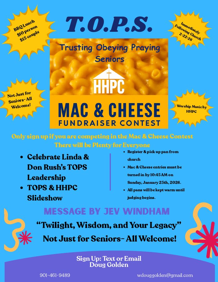 T.O.P.S. Mac & Cheese Fundraiser flyer